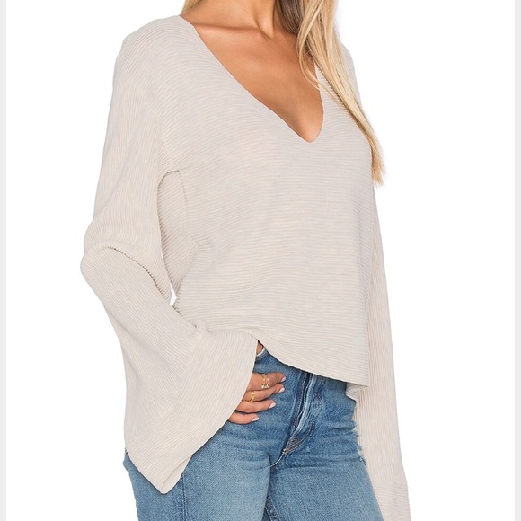 Free People Starman Ribbed Knit Pullover belle sleeves - Picture 2 of 6